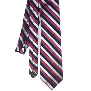 Brooks Brothers Pink and Navy Striped Tie